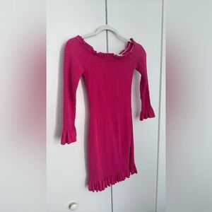 Caroline Constas - Pink mini Off-Shoulder Dress